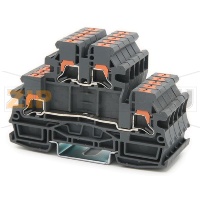 Клемма проходная Push-in, темно-серая CHIKU RPITT 2,5