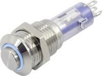Кнопка 48 В, 2 A, 1 x вкл/выкл, с фиксацией, 1 шт TRU Components LAS4GQH-11ZE/B/24V/S