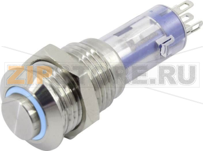 Кнопка 48 В, 2 A, 1 x вкл/выкл, с фиксацией, 1 шт TRU Components LAS4GQH-11ZE/B/24V/S 