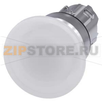 АКТУАТОР ГРИБОВИДНОЙ КНОПКИ С ВОЗМОЖНОСТЬЮ ПОДСВЕТКИ, 22MM, КРУГЛ., ГЛЯНЦЕВЫЙ МЕТАЛЛ, КНОПКА БЕЛАЯ, 40MM, БЕЗ ФИКСАЦИИ Siemens 3SU1051-1BD60-0AA0