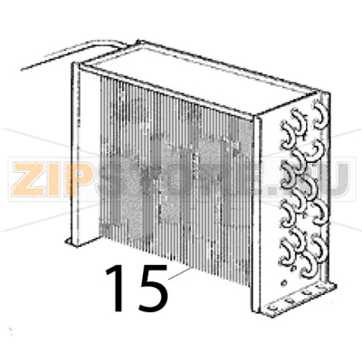 Luftgekülte kondensator Scotsman EC 126 AS Luftgekülte kondensator Scotsman EC 126 ASЗапчасть на деталировке под номером: 15