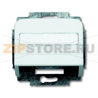 Накладка с суппортом для коммуникационных разъёмов и цоколей, альпийский белый ABB 2CKA001724A1663