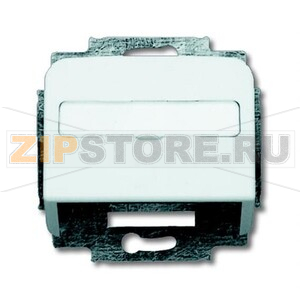 Накладка с суппортом для коммуникационных разъёмов и цоколей, альпийский белый ABB 2CKA001724A1663 