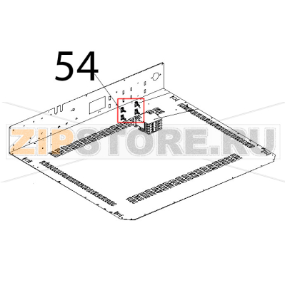 Clip DI fissaggio per teleruttori Unox XF 188 Clip DI fissaggio per teleruttori Unox XF 188Запчасть на деталировке под номером: 54