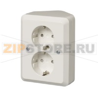 Розетка угловая, белая ABB 2TKA003883G1