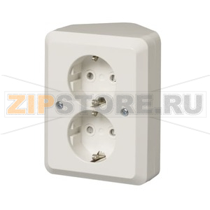 Розетка угловая, белая ABB 2TKA003883G1 