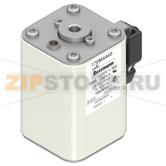 Предохранитель, 500 A, AC 1250 В, 100 кА, size 1, 53x69x80 мм, aR, IEC UL Eaton FUSE 500A 1250 