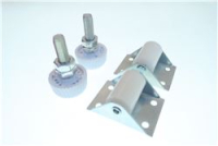Rollensatz mit 2 Fussen   21,5mm geschra