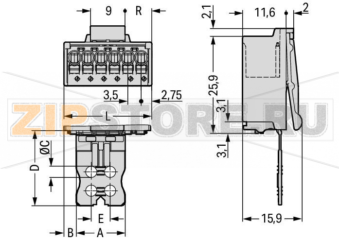 1-проводная вилка; Зажимная планка; 1,5; Шаг контактов 3,5 мм; 3-пол.; 1,50 mm; светло-серые Wago 2091-1503/002-000 Универсальное соединение для всех типов проводниковПростой монтаж одножильных проводников и многожильных проводников с наконечником путем вставкиПростая в использовании конструкция не требует применения специальных инструментовТестирование параллельно вводу проводника - штыревой контактДля соединений "провод-провод" и "плата-провод"Встроенный рычаг для размыкания...
