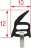 Уплотнитель двери 8 крючков, L=1253 Unox XV 202