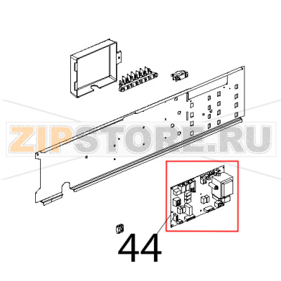 Scheda potenza C.T. 230 V, 50/60 Hz Unox XBC 404 Scheda potenza C.T. 230 V, 50/60 Hz Unox XBC 404Запчасть на деталировке под номером: 44