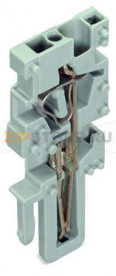 Оконечный модуль для 1-проводной розетки; 4 mm?; 1-пол.; 4,00 mm?; серые Wago 769-503 
