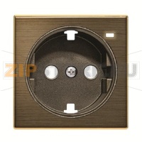 Накладка для розетки с линзой для контрольной подсветки, античная латунь ABB 2CLA858880A1201