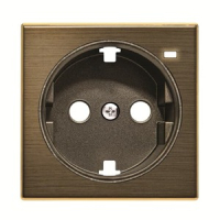 Накладка для розетки с линзой для контрольной подсветки, античная латунь ABB 2CLA858880A1201