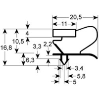 SNAP-IN GASKET 1550x635 mm
