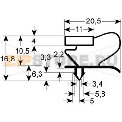 SNAP-IN GASKET 1550x635 mm 