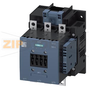 КОНТАКТОР 55КВТ/400V/AC-3, AC/DC-НОМИНАЛЬНОЕ ПИТАЮЩЕЕ НАПРЯЖЕНИЕ УПРАВЛЕНИЯ UC 42-48V ВСПОМОГАТЕЛЬНЫЕ КОНТАКТЫ 2НО+2НЗ, ТИПОРАЗМЕР S6 ШИННЫЕ НАКОНЕЧНИКИ ПРИВОД: ОБЫЧНЫЙ ПРУЖИННЫЕ КЛЕММЫ (CAGE CLAMP) Siemens 3RT1054-2AD36 