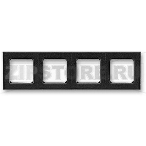 Рамка четырехместная, антрацит/дымчатый чёрный ABB 2CHH015040A6063 