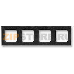 Рамка четырехместная, антрацит/дымчатый чёрный ABB 2CHH015040A6063 