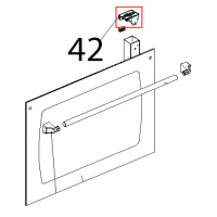 Tappo sup. DX colonnina porta vetro interno linemiss Unox XF 130