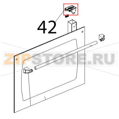 Tappo sup. DX colonnina porta vetro interno linemiss Unox XF 130 Tappo sup. DX colonnina porta vetro interno linemiss Unox XF 130Запчасть на деталировке под номером: 42