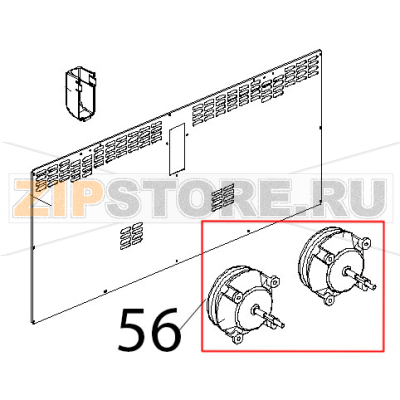 Motore cond. 5 uF, 200 W, alb. M8, conn. 5 poli Unox XF 193 Motore cond. 5 uF, 200 W, alb. M8, conn. 5 poli Unox XF 193Запчасть на деталировке под номером: 56