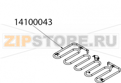 Cups warmer resistor L=303 150W 230V Victoria Arduino Adonis 2 Gr Cups warmer resistor L=303 150W 230V Victoria Arduino Adonis 2 GrЗапчасть на деталировке под номером:&nbsp;14100043Название запчасти Victoria Arduino на английском языке:&nbsp;Cups warmer resistor L=303 150W 230V