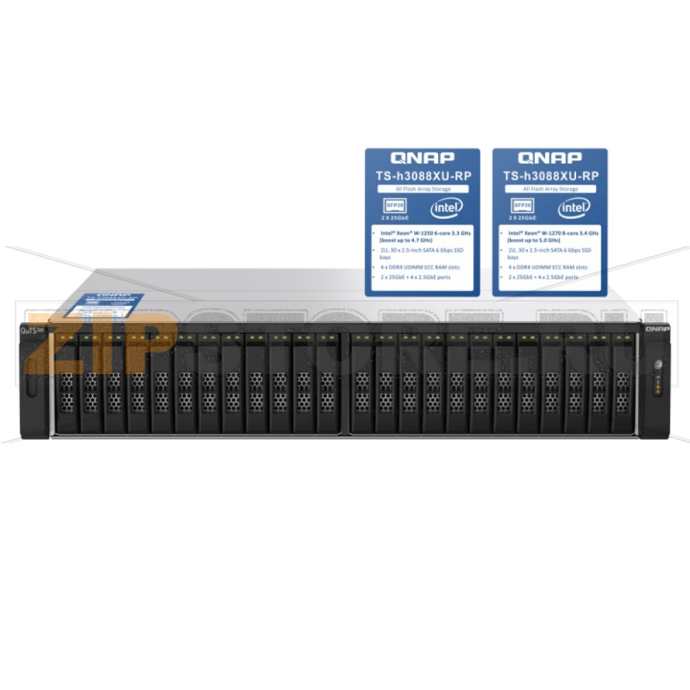 Накопитель сетевой QNAP TS-H3088XU-RP 