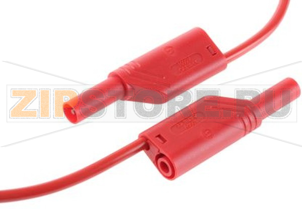 Провод испытательный 0.5 м, 32 A, 1000 В/AC/DC, красный Hirschmann 934087101 