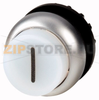 Головка кнопки с подсветкой, выступающие, без фиксации, белая Eaton M22-DLH-W-X1