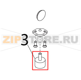 Parac. piedino D.30x20-M8x23 Sirman Palladio 300 Parac. piedino D.30x20-M8x23 Sirman Palladio 300Запчасть на деталировке под номером: 3