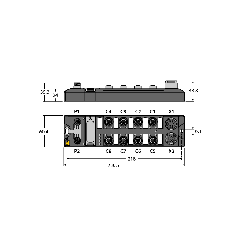 Модуль ввода/вывода PROFIBUS-DP Turck TBDP-L2-16DIP 