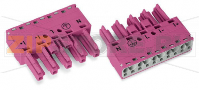 Разъем; 5-пол.; Код. B; 4,00 mm; розовые Wago 770-285/080-000 Protected against mismating and maintenance-freePush-in CAGE CLAMP® spring pressure connection technology allows solid conductors to be simply pushed into a unit.Two wire connections per pole for loops or bridgesAdditional variable coding is possible.Components can be clearly printed on and color-coded to meet custom requirements....