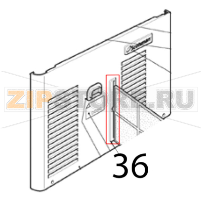Sede filtro aria Scotsman AF 206 Sede filtro aria Scotsman AF 206Запчасть на деталировке под номером: 36