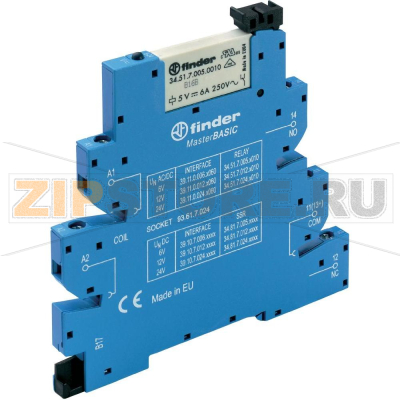 Модуль реле интерфейсный 24 V (DC), 24 V (AC), 6 A Finder 39.11.0.024.0060 