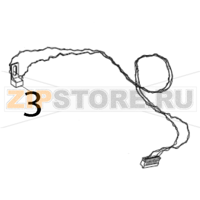 Kit ribbon sensor RH Zebra 110PAX4 Kit ribbon sensor RH Zebra 110PAX4Запчасть на деталировке под номером: 3