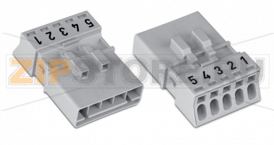 Штекер; 5-пол.; 1,50 mm; серые Wago 890-255/062-000 Protected against mismating and maintenance-freePush-in CAGE CLAMP® spring pressure connection technology allows solid conductors to be simply pushed into a unit.Low profile with 4.4 mm pole spacingComponents can be clearly printed on and color-coded to meet custom requirements.When assembled, the installation connectors comply with IP40 and are suitable for easily accessible areas....