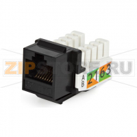 вставка Keystone Jack RJ-45(8P8C), неэкранированная, категория 5e, 110 IDC, заделка с помощью NE-TOOL, черная