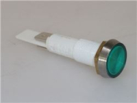 INDICATORE LUMINOSO 24V VERDE CROMATO