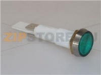 INDICATORE LUMINOSO 24V VERDE CROMATO
