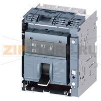 draw-out molded case circuit breaker w. handle with guide frame and PSS frame 1600; 4AUX and trip alarm switch S24; Icu "C" Icu=110kA @ 415V, 3-pole ETU320, LI, In=1600A rotary coding switch Ir=640...1600A Ii=1.5...15 x In N conductor protec. adjustable o