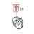Pan head screw Sato HR212 TT