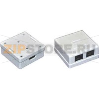 Настенная информационная розетка RJ45, кат.5Е UTP, 2-порта