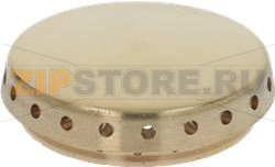 BURNER CAP PERFORATED BRASS POLISHED 
