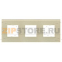 Рамка трехместная, двухмодульная, стекло жемчужное ABB 2CLA227300N3501