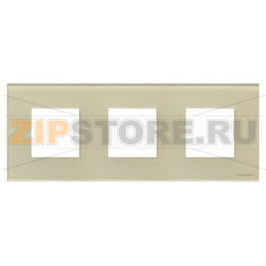 Рамка трехместная, двухмодульная, стекло жемчужное ABB 2CLA227300N3501 