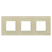 Рамка трехместная, двухмодульная, стекло жемчужное ABB 2CLA227300N3501
