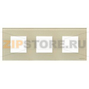 Рамка трехместная, двухмодульная, стекло жемчужное ABB 2CLA227300N3501 