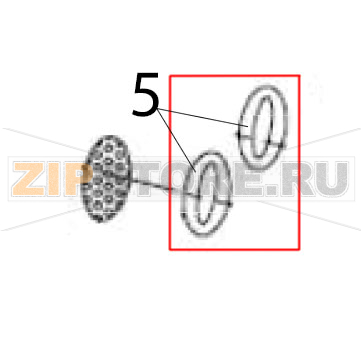 Coffee spout tube o-ring Hurakan HKN-ME709 Coffee spout tube o-ring Hurakan HKN-ME709Запчасть на деталировке под номером: 5
