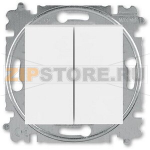 Переключатель двухклавишный, белый ABB 2CHH595245A6001 